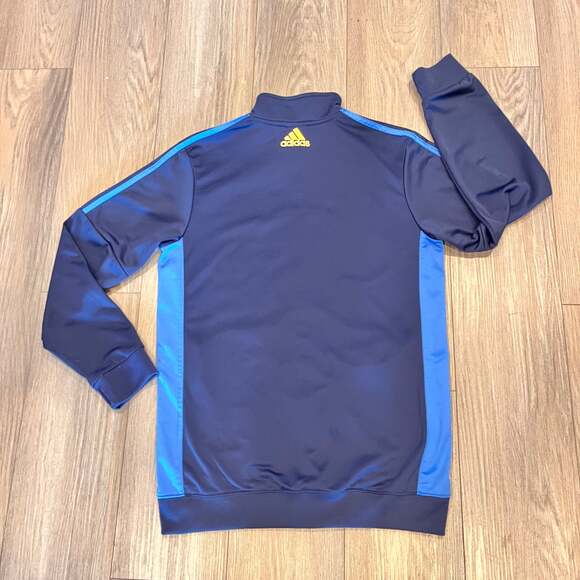 Adidas Original Mens Medium Spell-out  Polyester Knit Sport Track Jacket - Picture 2 of 8